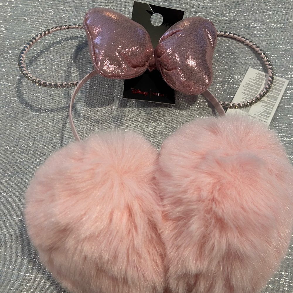 Disney Pink Shimmer Bow Earmuffs